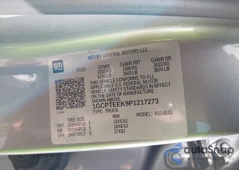 2023 Chevrolet Colorado 4Wd Short Box Trail Boss из США, поврежденный, VIN 1GCPTEEK9P1217273